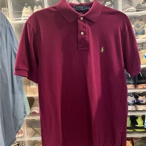 Size M - Polo by Ralph Lauren Men's Deep Burgundy Polo Shirt